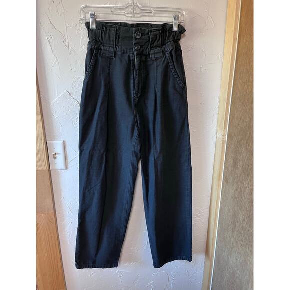 Free People Black Wide Leg Pants - Picture 2 of 5